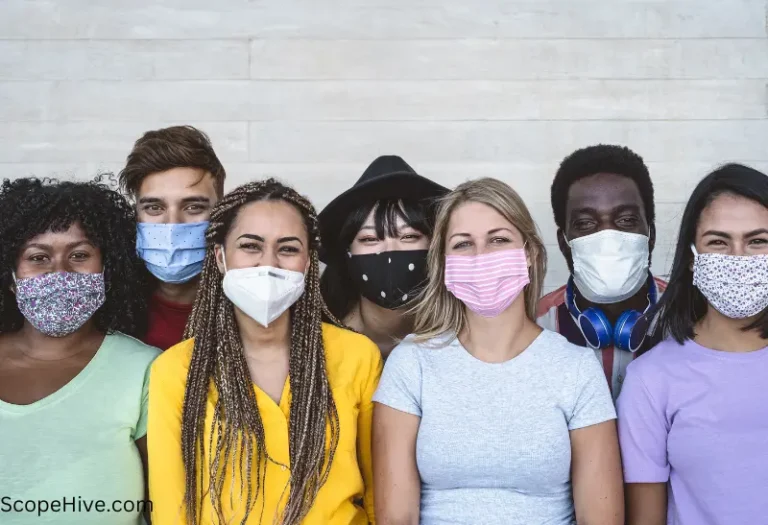 People wearing face masks