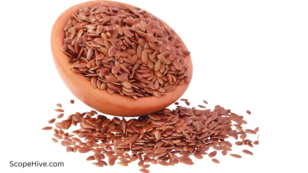 A bowl of flax seeds