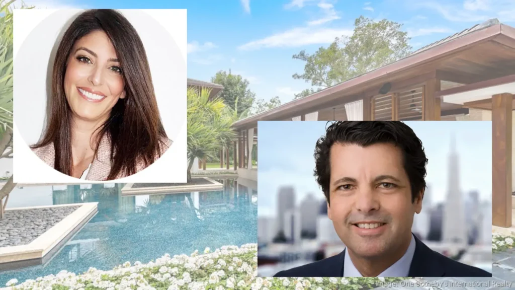 Andre Hakkak and his wife marissa shipman in one frame