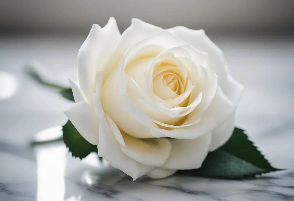 white rose meaning is purity, calmness and comfort