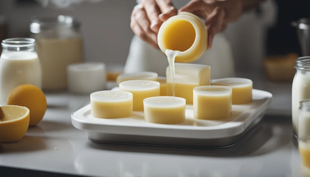 Melt-and-Pour Breastmilk Soap preparation